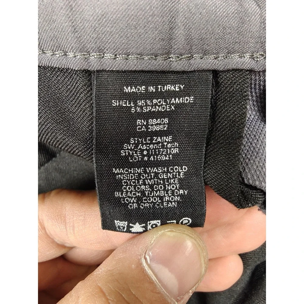 Theory Pants Mens 29 Gray Zaine SW Ascend Tech Slim Stretch‎ Microfiber Chino